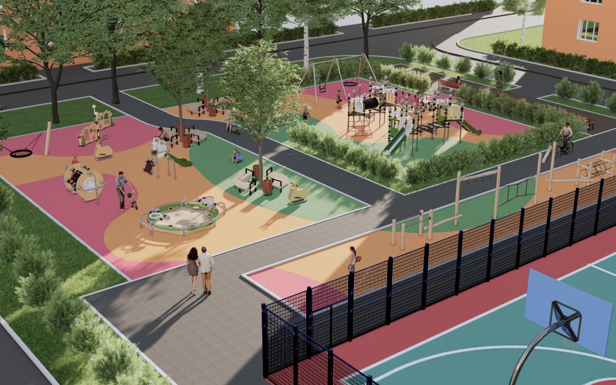 Зонирование площадки на примере нашего объекта в ЖК "Зеленая долина" г.Зеленодольск.