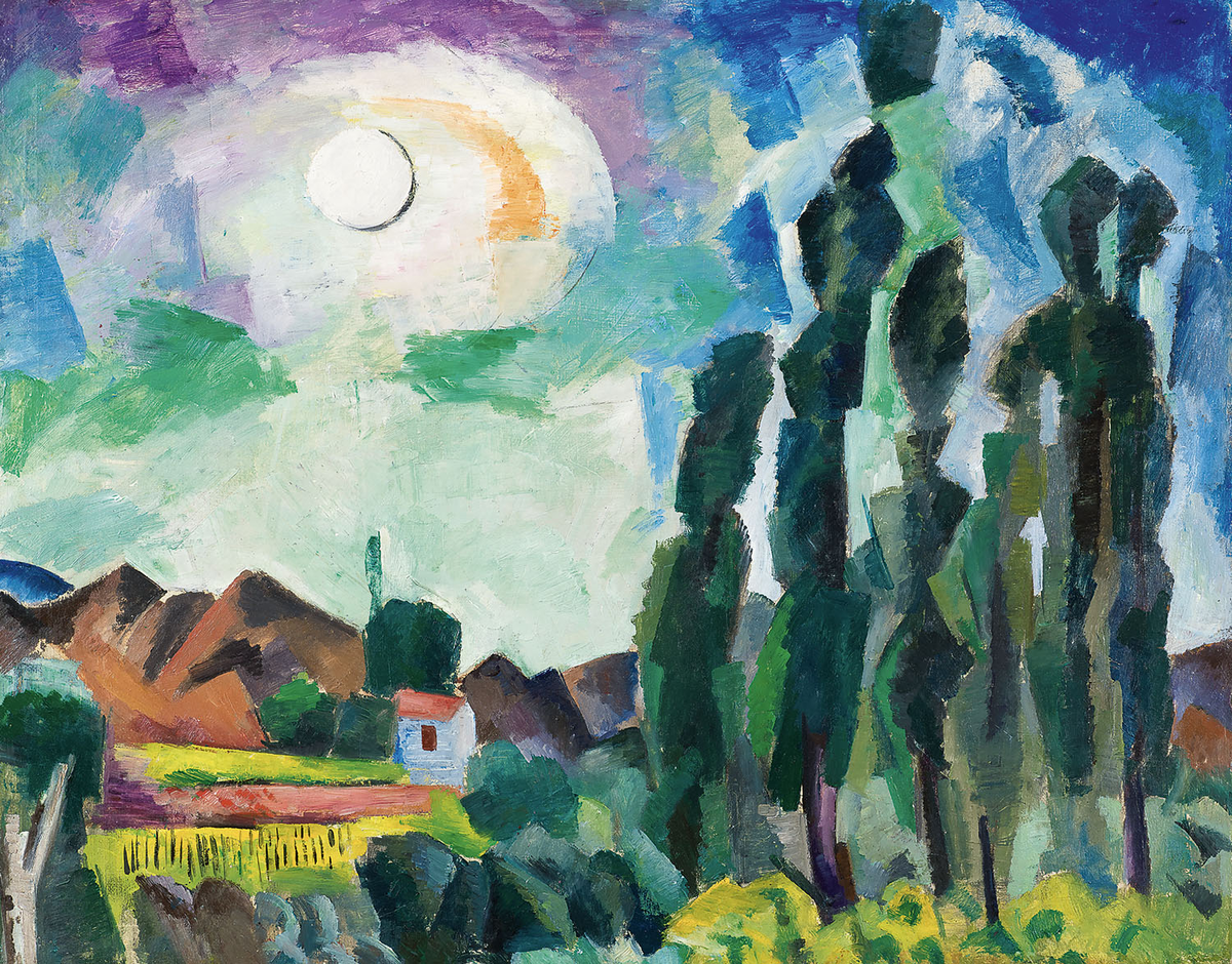 Р.Р. Фальк. Солнце. Крым. Козы. 1916. Холст, масло. 82,5х104,5. Государственная Третьяковская галерея. Москва