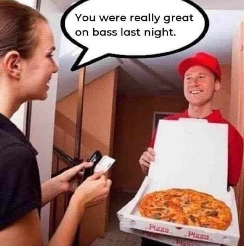 Ты классно играл на басу прошлым вечером!