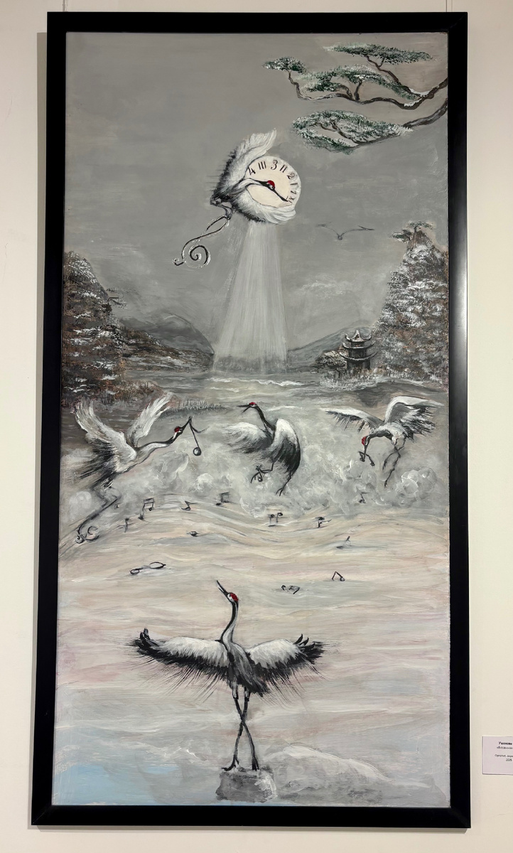 Елена Ушакова «Весенняя мечта» (2025), оргалит, акрил, 120х60 см