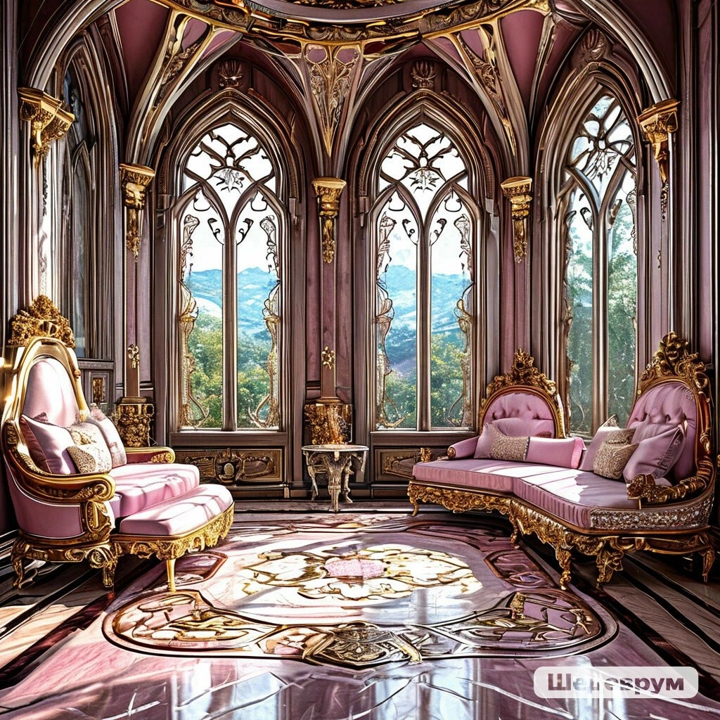 Изображение сгенерировано в нейросети Шедеврум - комната