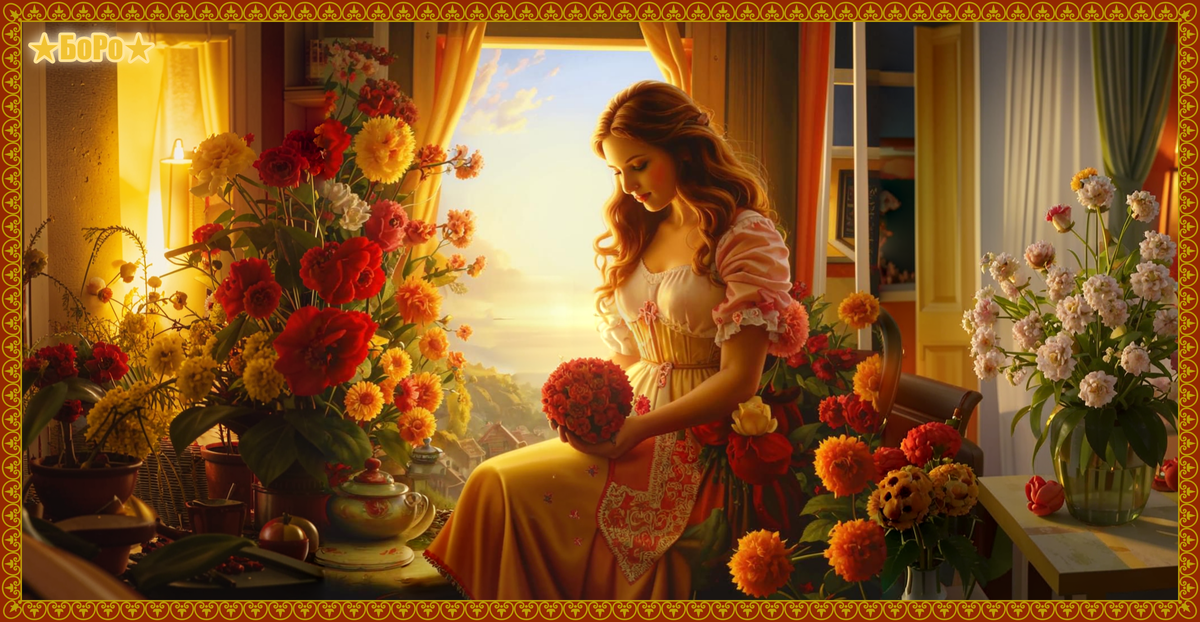 Цветы, как и женщины, нежны и прекрасны! Может быть поэтому вместе они дополняют друг друга и становятся ещё краше?!