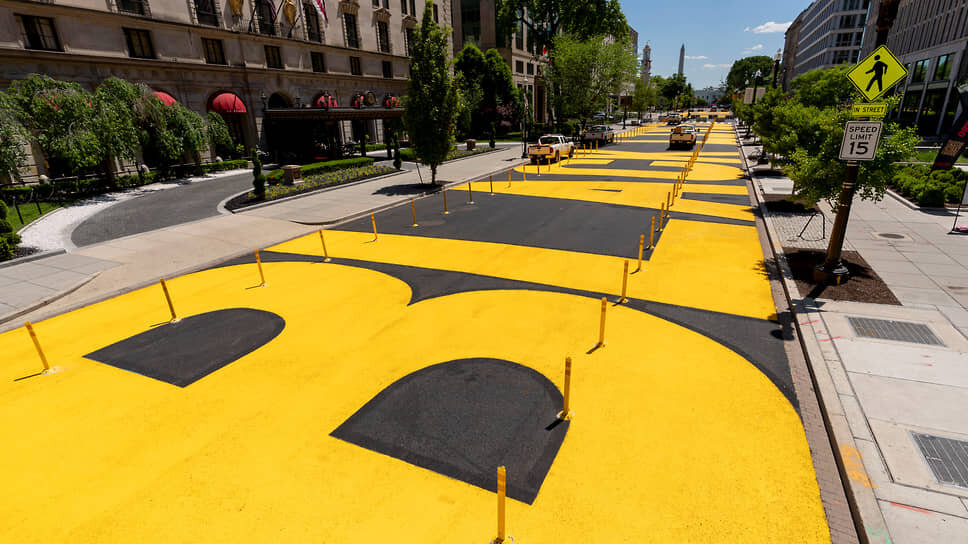 Надпись Black Lives Matter на одной из улиц Вашингтона.📷Фото: Andrew Harnik, File / AP