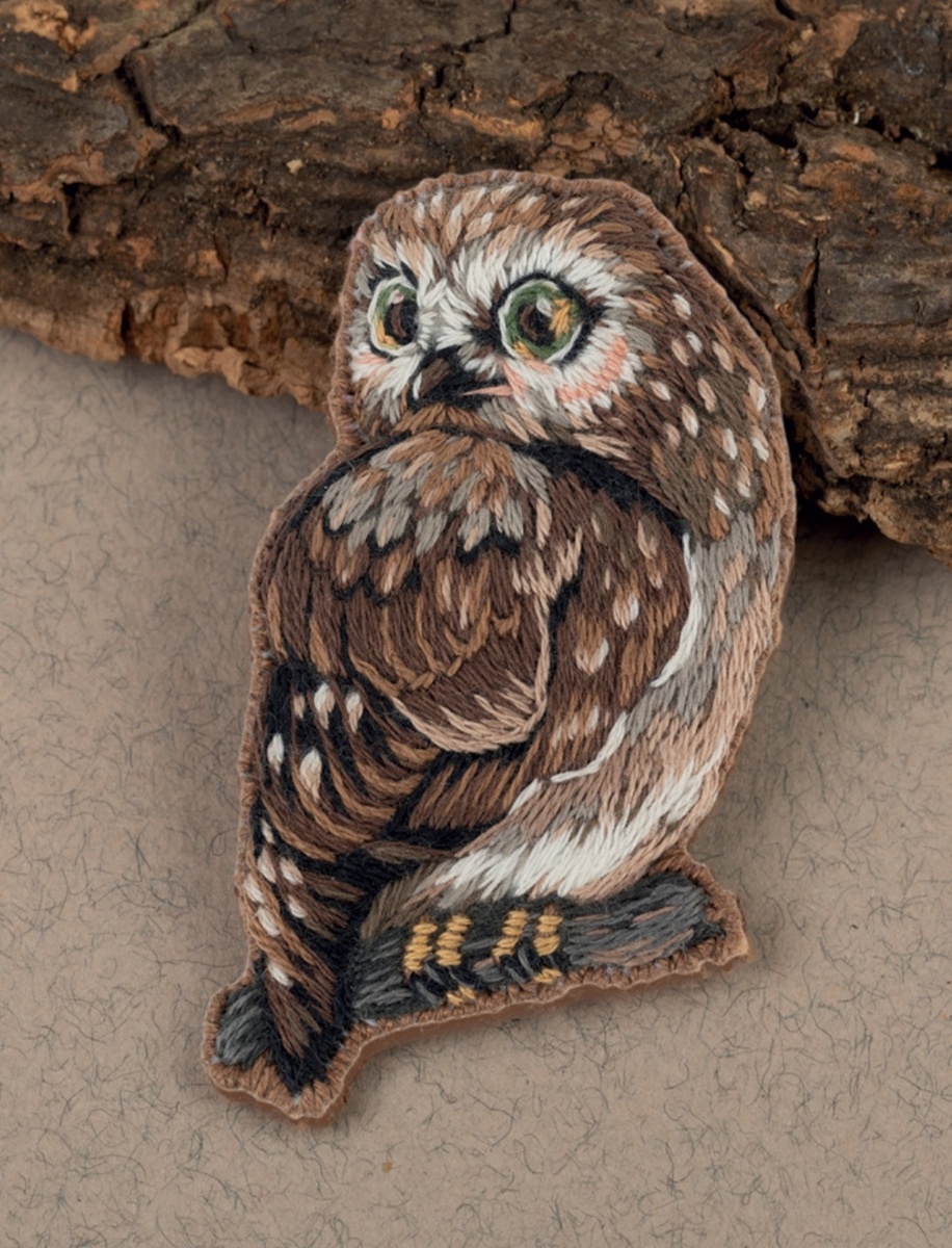 Брошь. Совушка. 