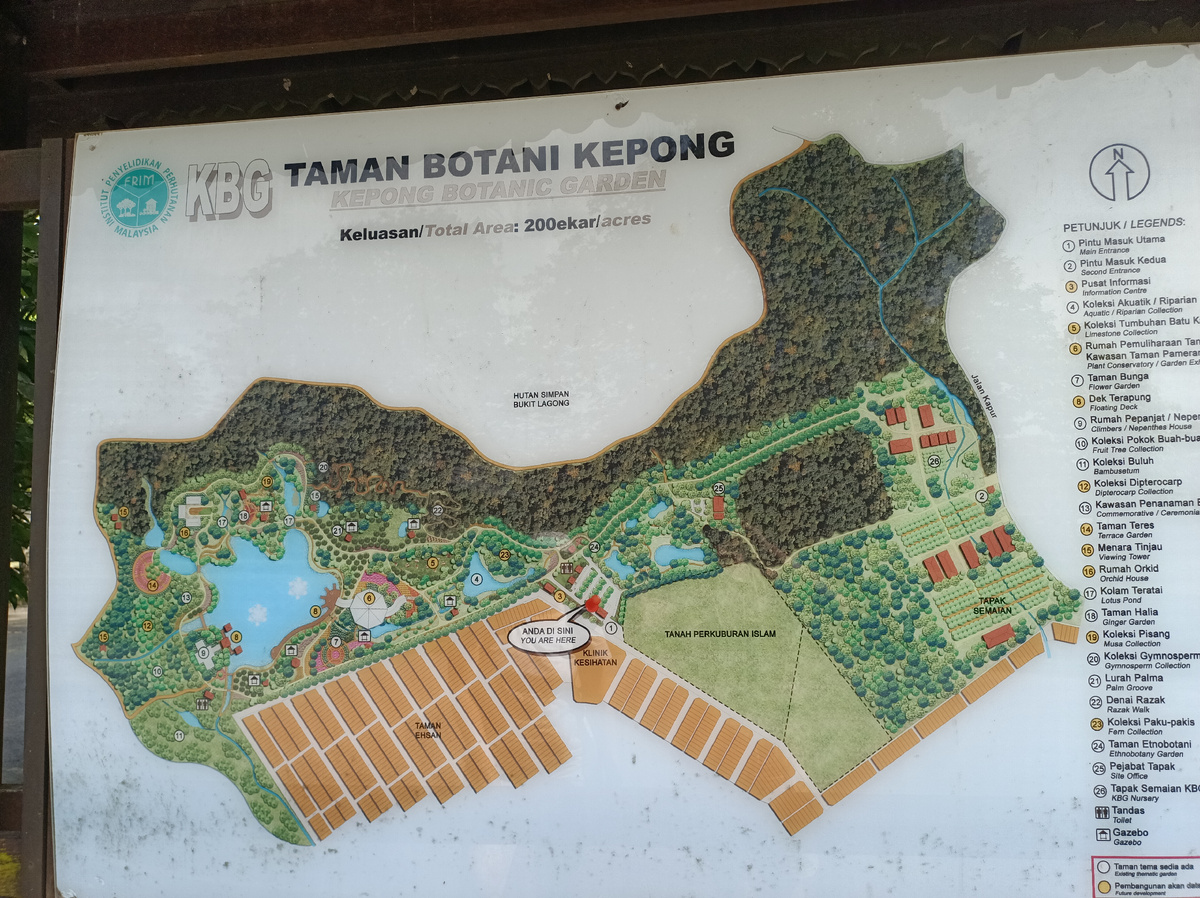 План ботанического сада Кепонг