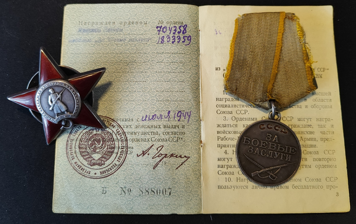 Орден Красной Звезды и медаль «За боевые заслуги»
