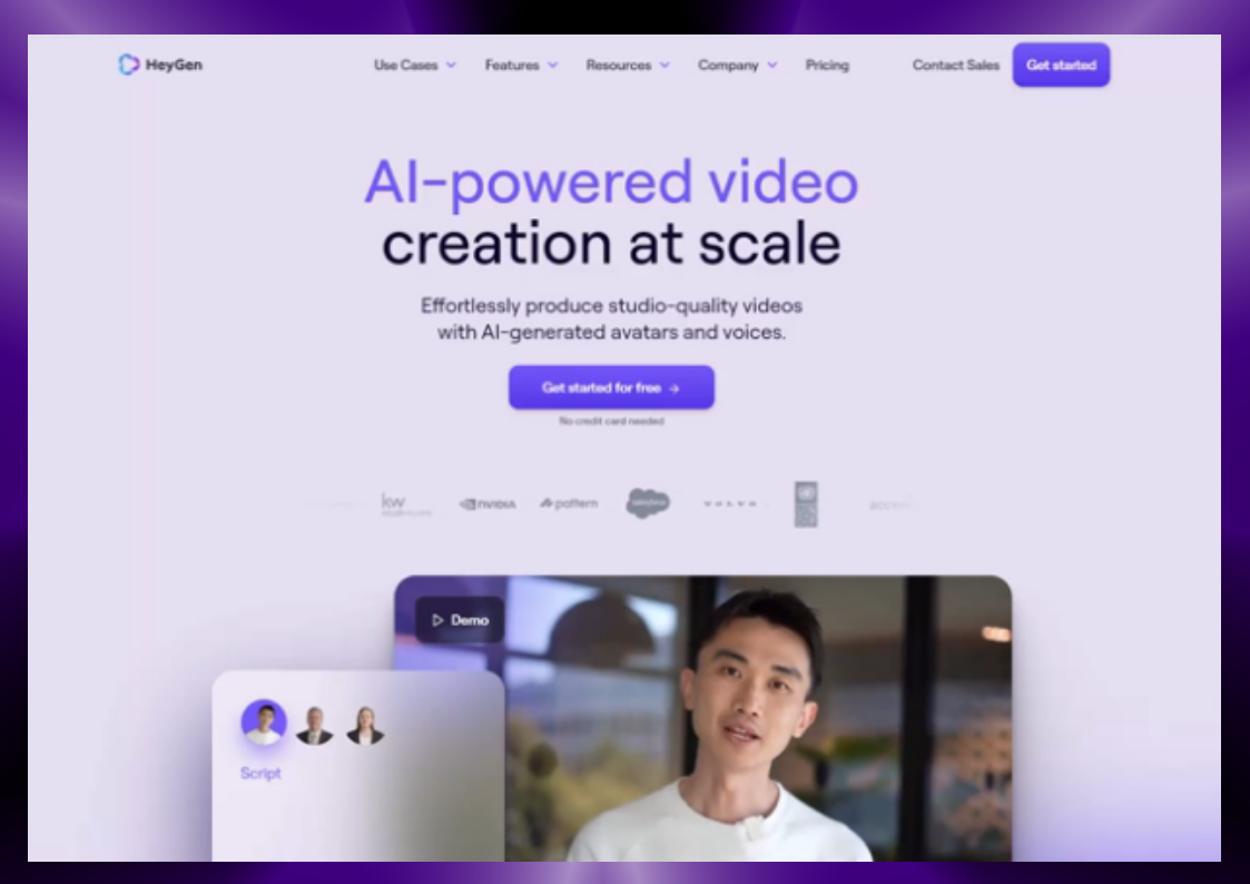 Скриншот с интерфейса сервиса Heygen