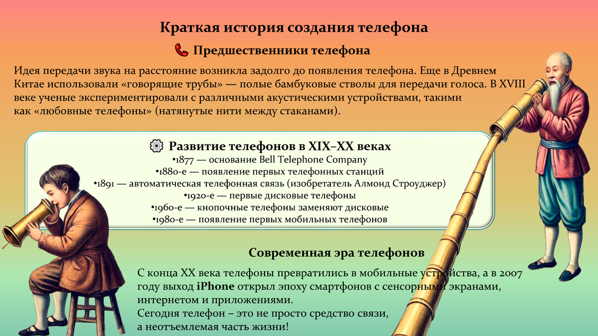 Краткая история создания телефона