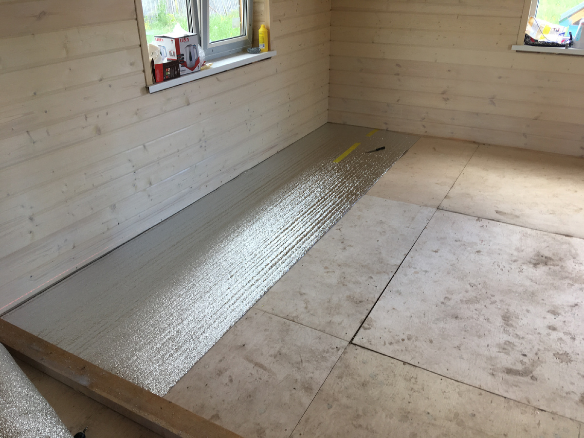 фольгированная подложка под теплый пол 