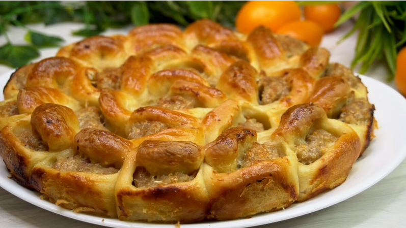Мой любимый мясной разборник. Пирог "Беляш"