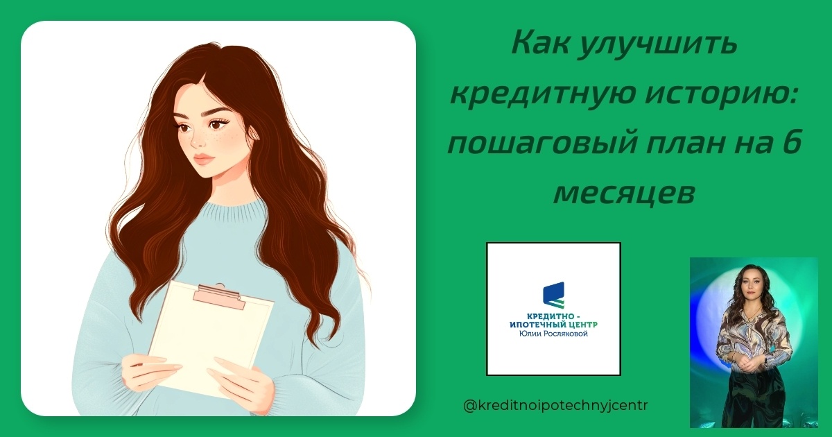    kak-uluchshit-kreditnuyu-istoriyu-poshagovyy-plan-na-6-mesyatsev Юлия Сергеевна Рослякова