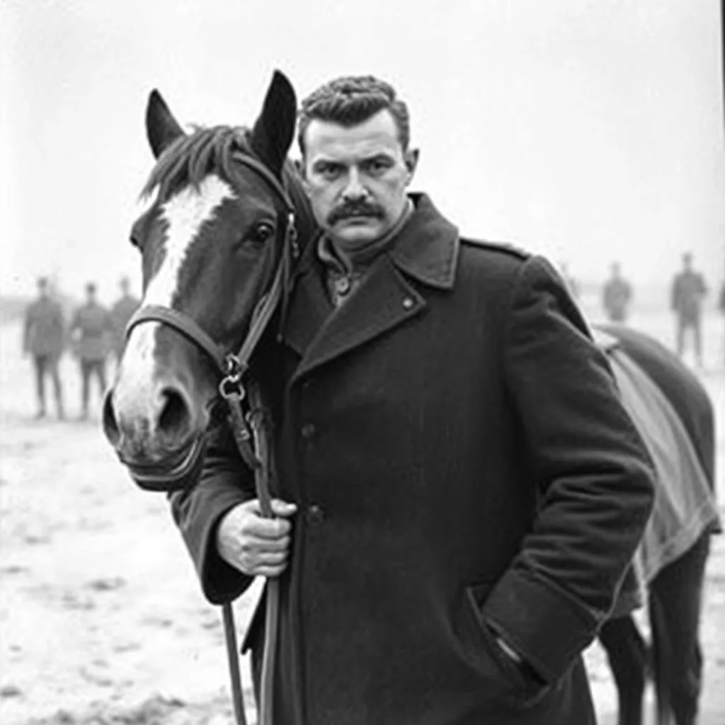 Годомир Быстронь (1884-1931) и его конь Абсей