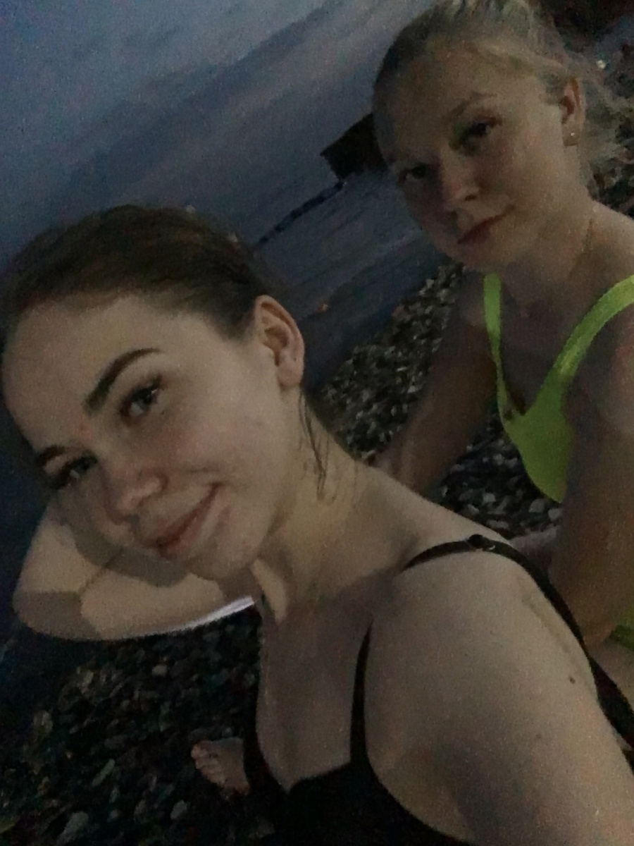 После купания с подругой