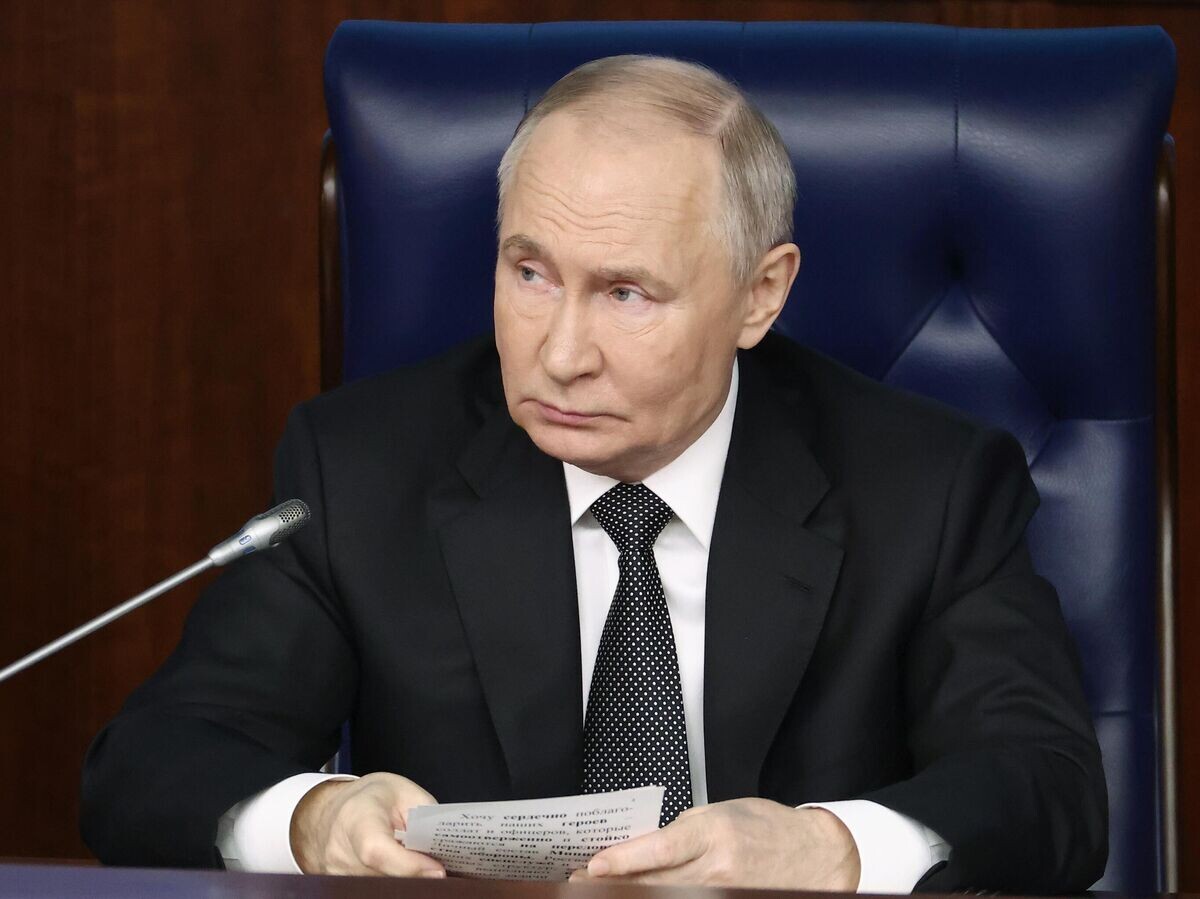    Президент России Владимир Путин расширенном заседании коллегии Министерства обороны РФ© POOL