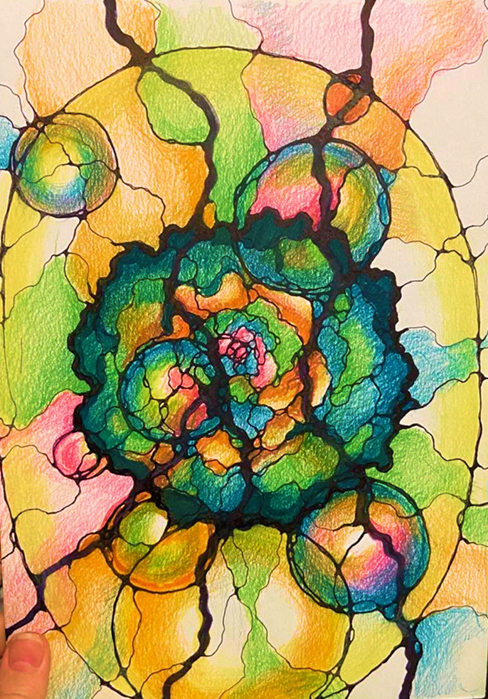 На фото работа ученицы, интенсив НЕЙРОХИЛИНГ®