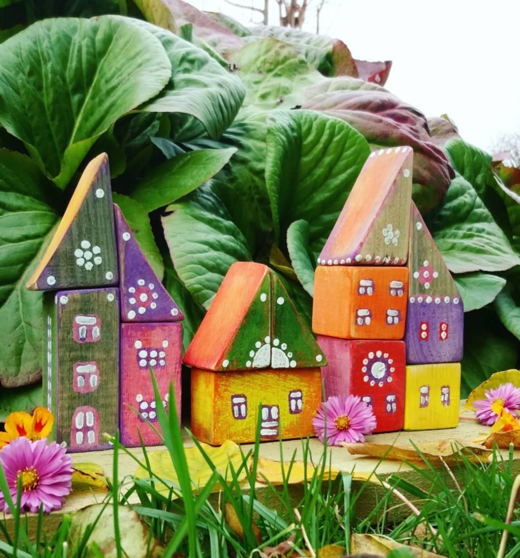 Фото автора. Конструктор из деревянных обрезков.