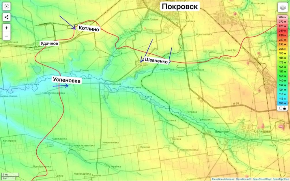    Обстановка на Покровском фронте СВО к исходу 5 марта. Телеграм-канал Юрия Подоляки.