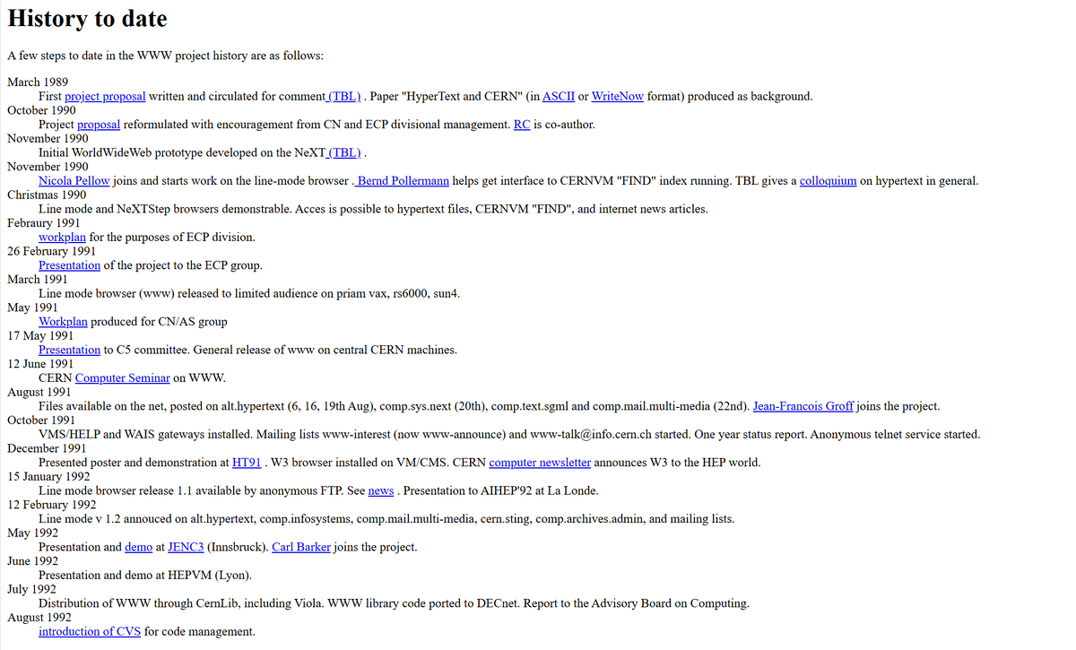 Скриншот сайта info.cern.ch