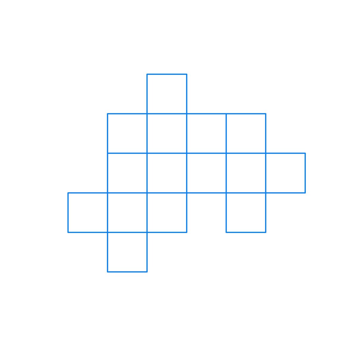 Разделите фигуру на 3 одинаковые части