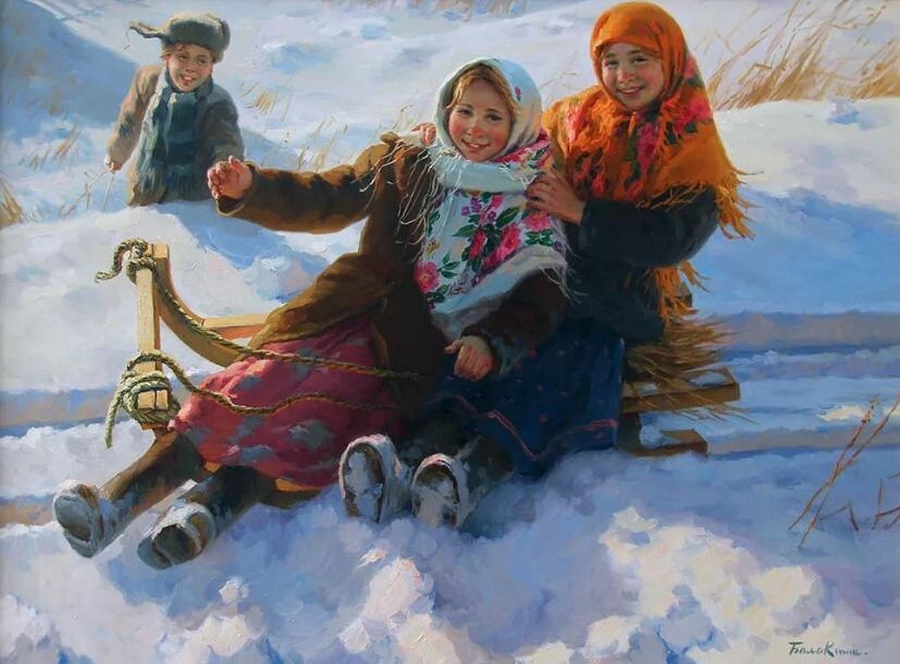 Балакшин Евгений Геннадьевич (Род. 1962). Источник иллюстрации: https://svistanet.com/hudozhniki-i-art-proekty/kartini-i-zhivopis/schaste-zimoj-i-letom-xudozhnik-evgenij-balakshin.html