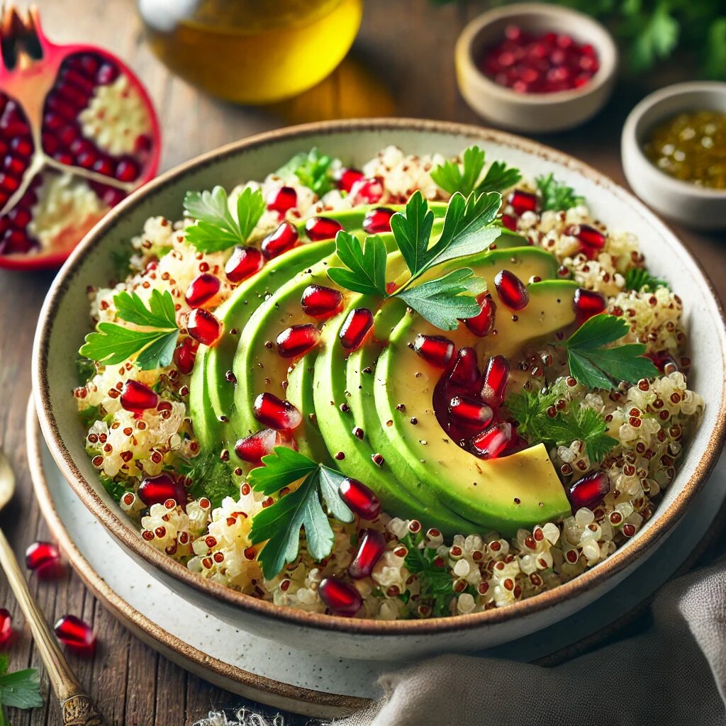 🥗 Лёгкий салат с киноа, авокадо и гранатом – суперфуд на каждый день!