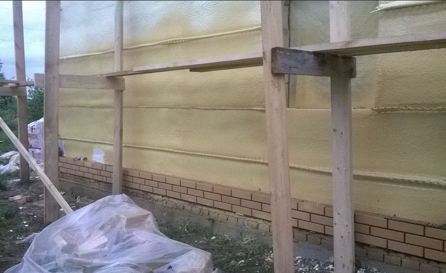 Утепление стен кирпичного дома ППУ 