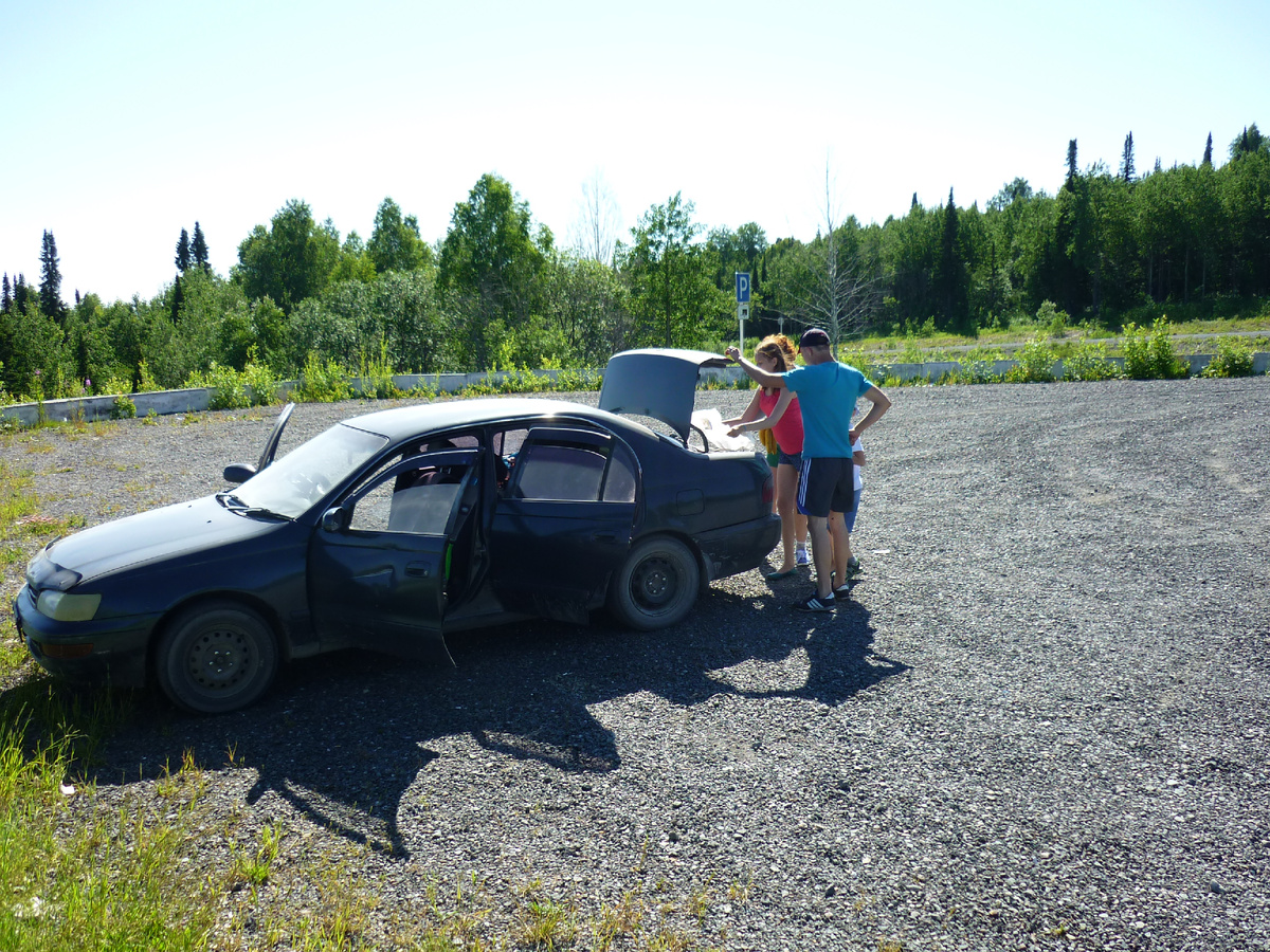 Это мы на перевале между Таштаголом и Турочаком.