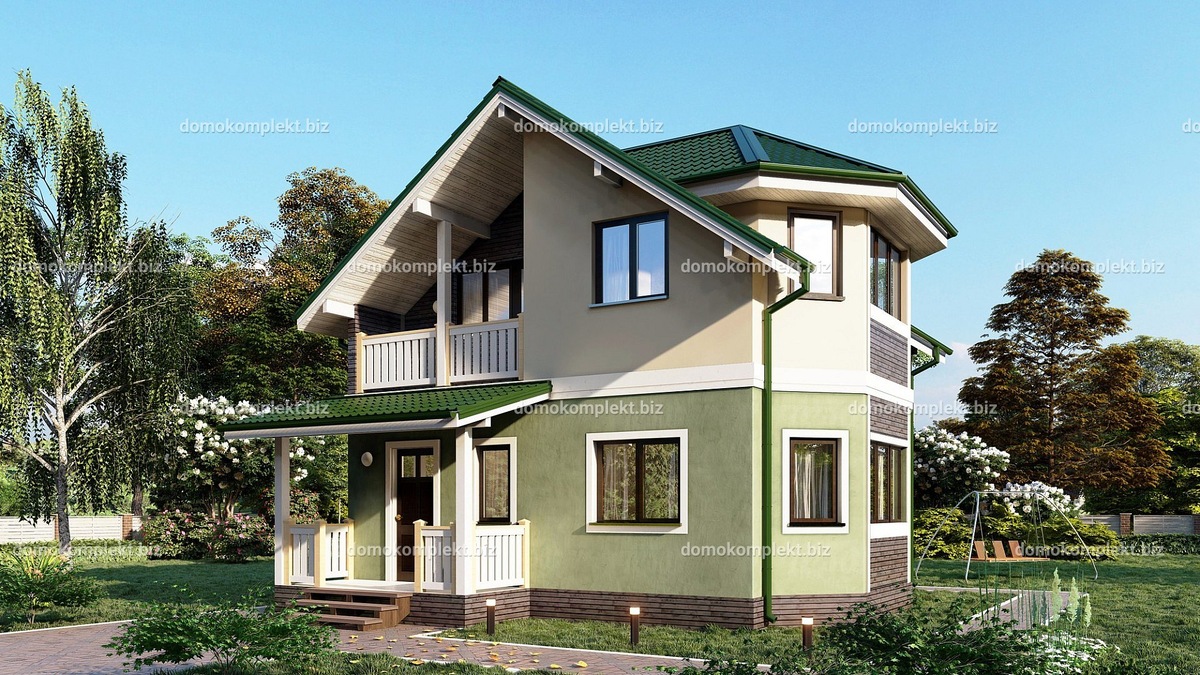 Проект дома "Кристалл", высота потолков:
2.8, 3.7 м