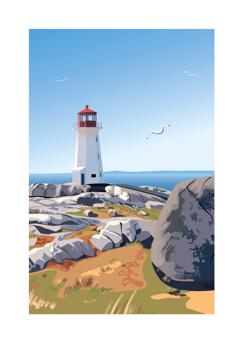 Постер "Маяк", формат постера а1 или даже а0 ((1189×841 мм)