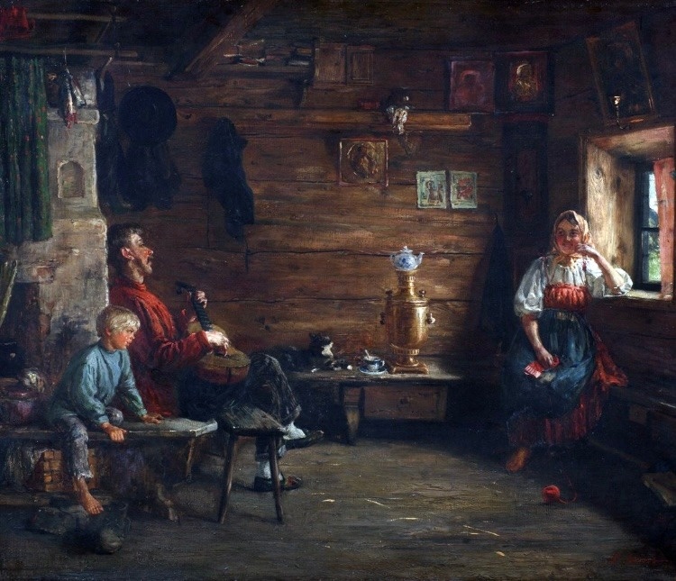Кирилл Викентьевич Лемох, «Семейное счастье», 1890 год. Частное собрание