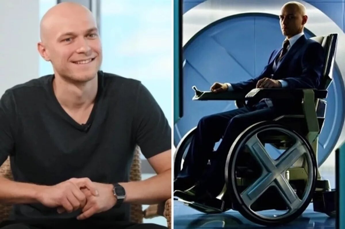    Юра Борисов/Джеймс Макэвой в роли Чарльза Ксавьера / Профессора Икс в фильме «Люди Икс: Апокалипсис» 2016 года.