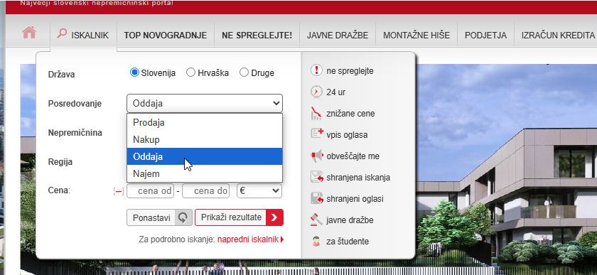 Аренда - Oddaja