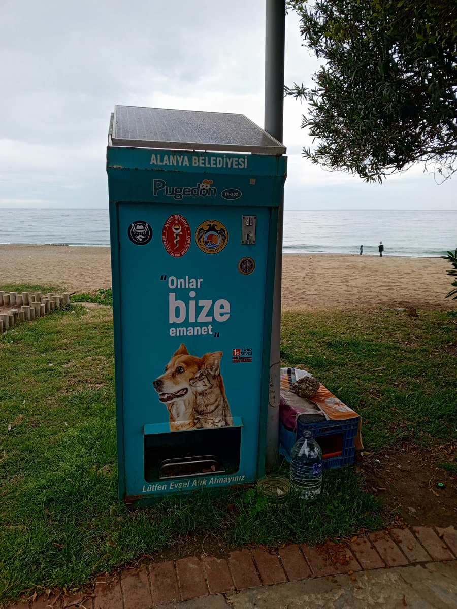 Турция, сооружение для кормления животных и домик рядом