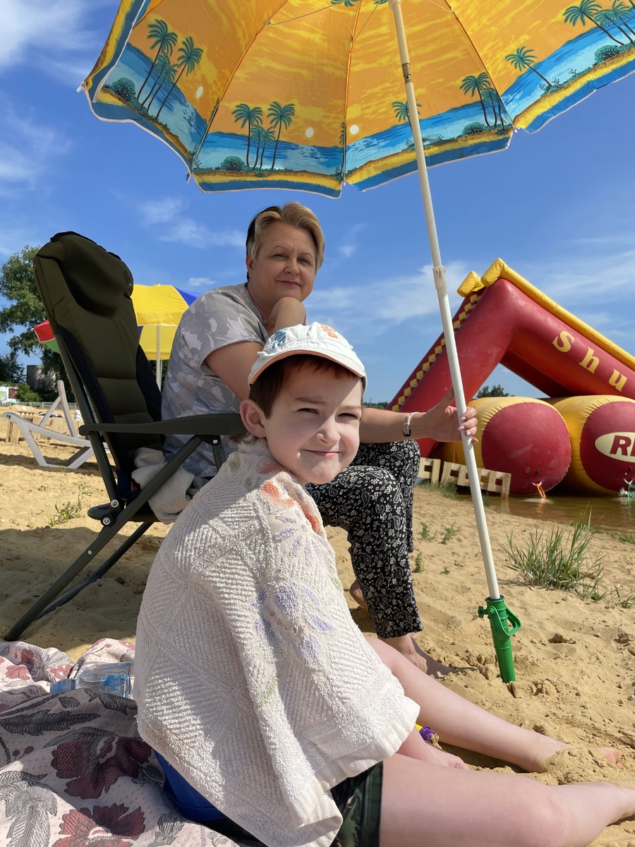 Мы с Ваней на озере