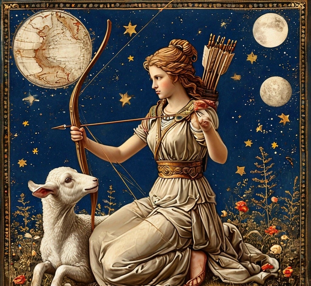 Артемида, изготовлено ИИ 