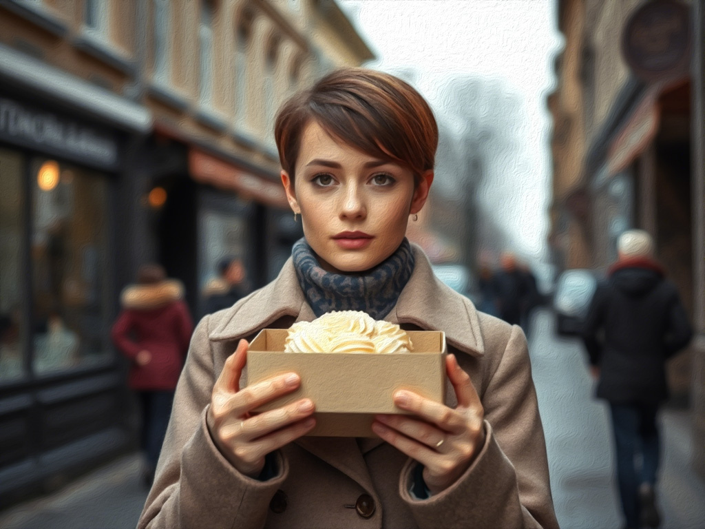 Анна несла торт на день рождения своей сестры