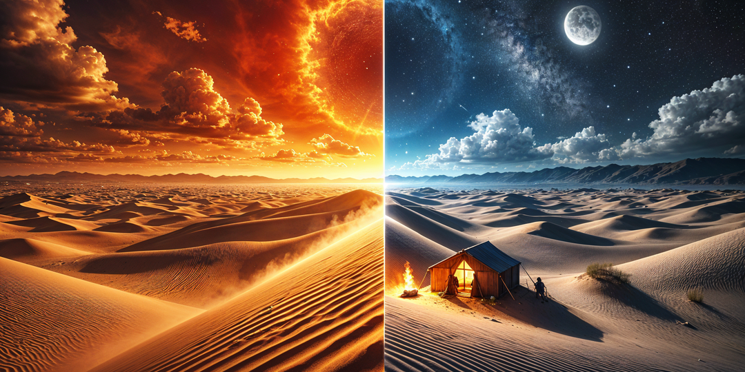 Простой вопрос: Почему в пустыне днем пекло, а ночью мороз?