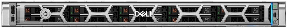 Сервер Dell PowerEdge R470 вид спереди с фальш-панелью