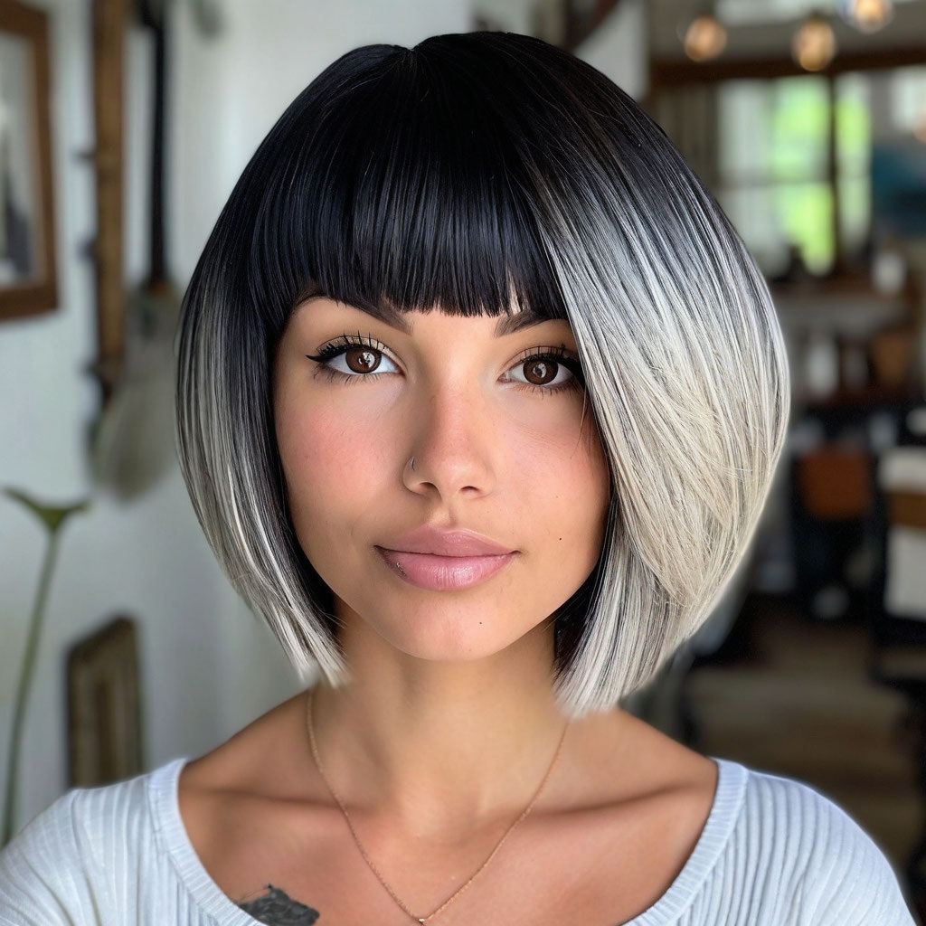 Пикси с длинной челкой