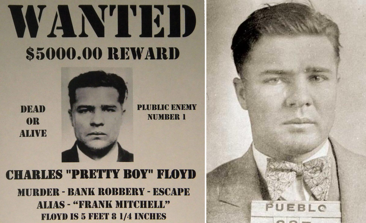 За поимку Красавчика Флойда в 1930-е годы американское государство обещало $5 000 - это ~$100 000 в современных деньгах, позже эта сумма выросла аж до $23 000 - (~$500 000 в современных деньгах с учётом инфляции)