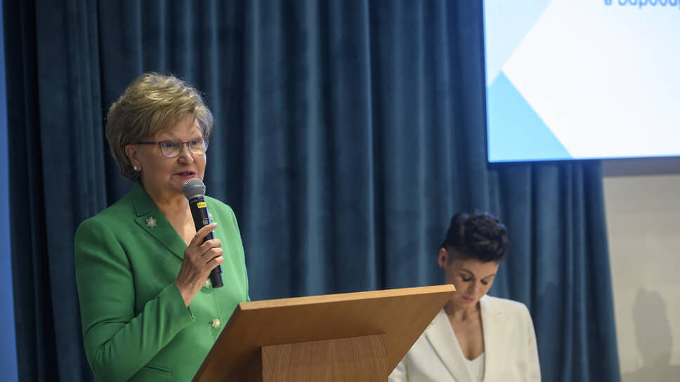 Депутат Государственной Думы Федерального Собрания Российской Федерации восьмого созыва Татьяна Ларионова во время форума «Сила женщин Татарстана».📷Фото: Артемий Шуматов / Коммерсантъ