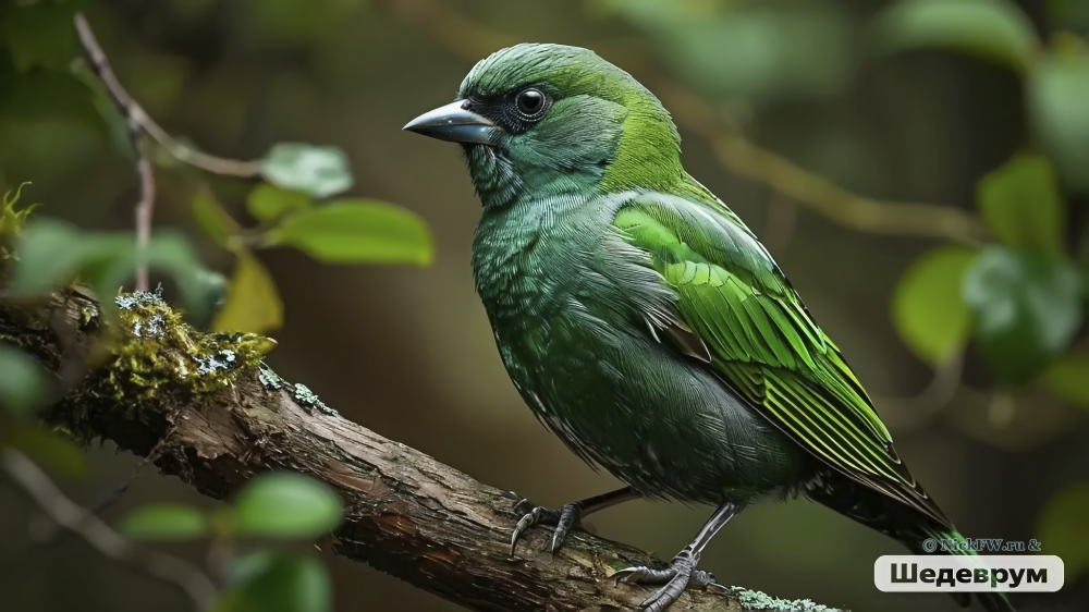 Гиперреализм. Птица Зеленушка... © NickFW.ru & Шедеврум v.2.0
