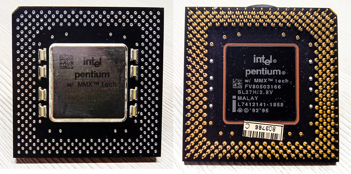 Процессор Intel Pentium MMX 166MHz. 