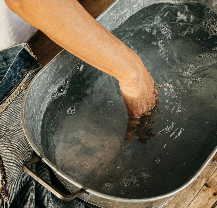 холодная вода и хозяйственное мыло