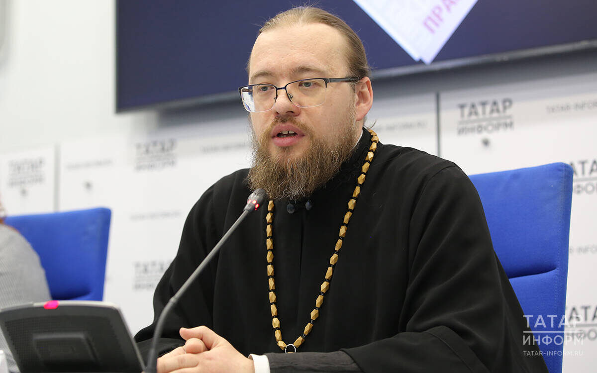 Александр Ермолин: «Фестиваль – это совместный проект Миссионерского отдела Казанской епархии, Музея Казанской епархии и отдела религиозного образования и катехизации нашей епархии»Фото: © Султан Исхаков / «Татар-информ»
