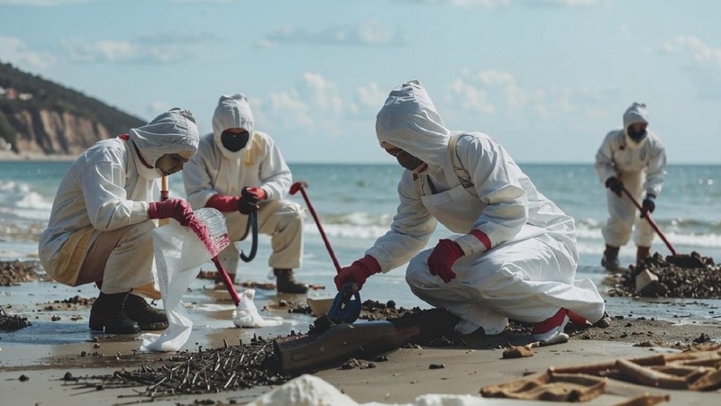    Так нейросеть Kandinsky 3.1 изобразила состояние пляжей Анапы Фото: Мария Королёва