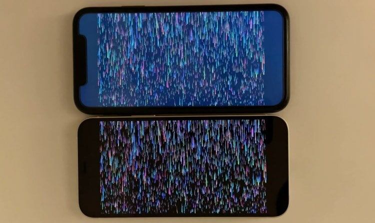    Оцените разницу в цветопередаче на IPS (сверху) и AMOLED (снизу)