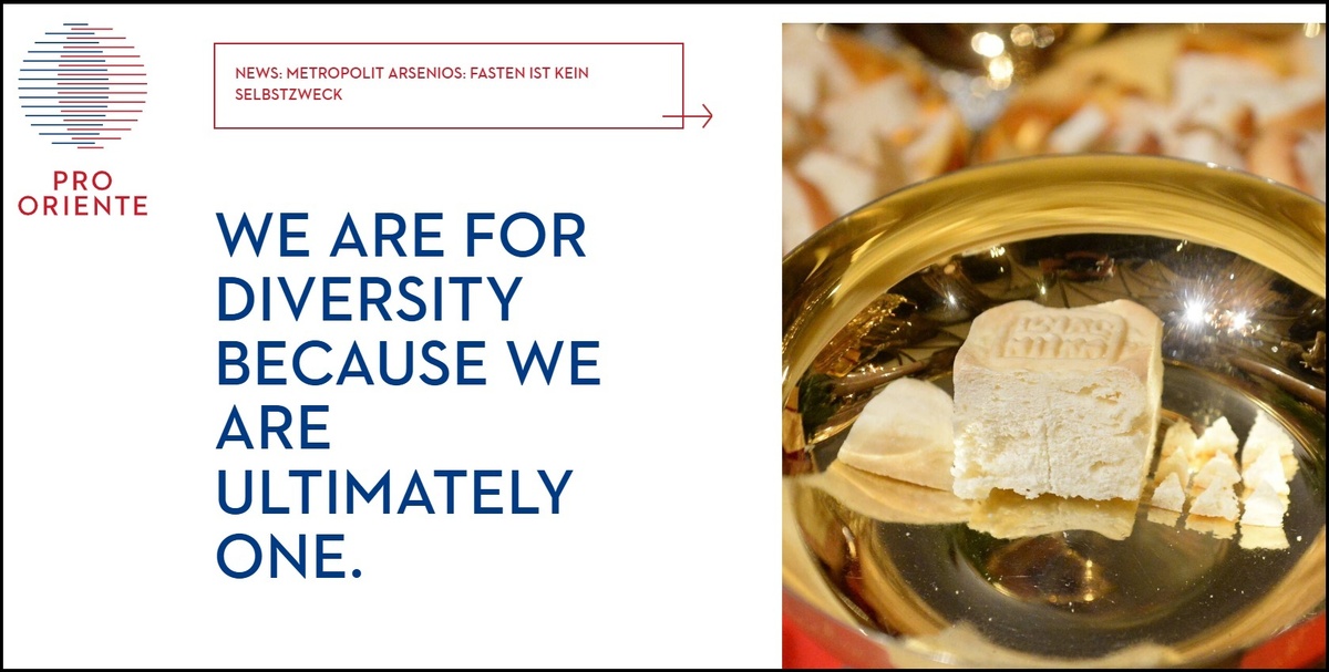 Главная страница сайта фонда Pro Oriente