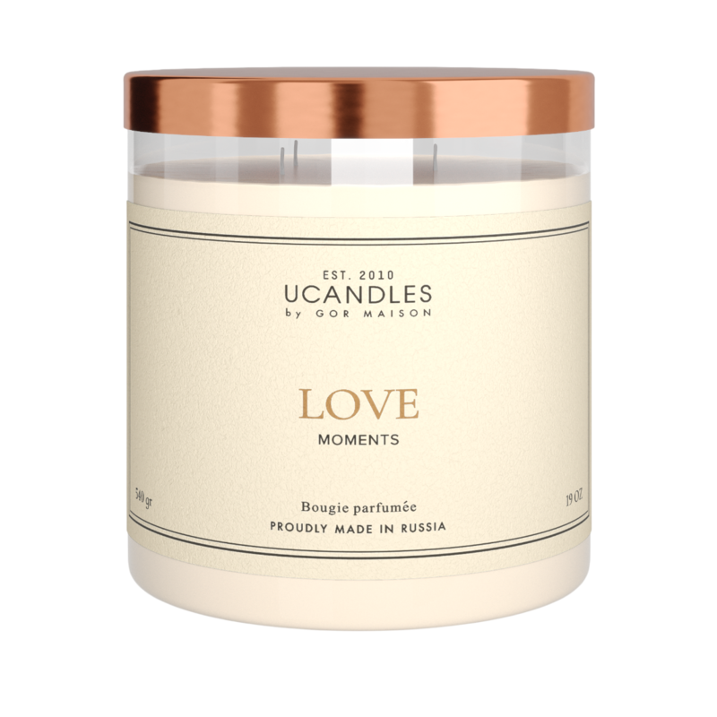 Свеча LOVE by UCANDLES с ароматом сливочного персика