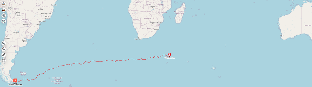 За путешествием можно наблюдать в реальном времени